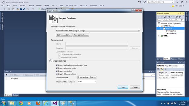 Permissions and Database Settings